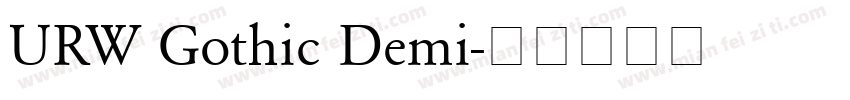 URW Gothic Demi字体转换